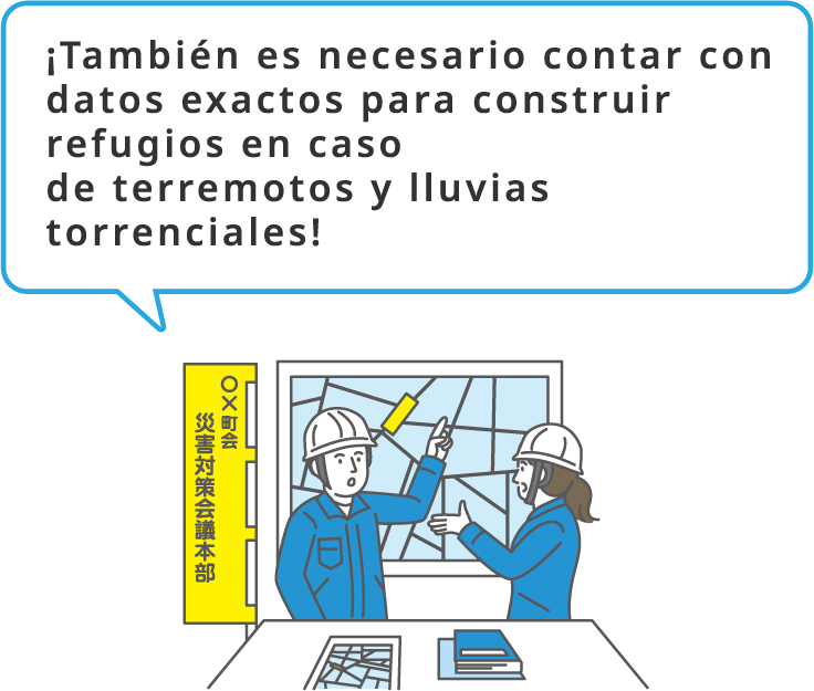 ¡También es necesario contar con datos exactos para construir refugios en caso de terremotos y lluvias torrenciales!