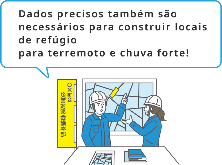 Dados precisos também são necessários para construir locais de refúgio para terremoto e chuva forte!