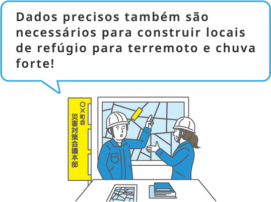 Dados precisos também são necessários para construir locais de refúgio para terremoto e chuva forte!