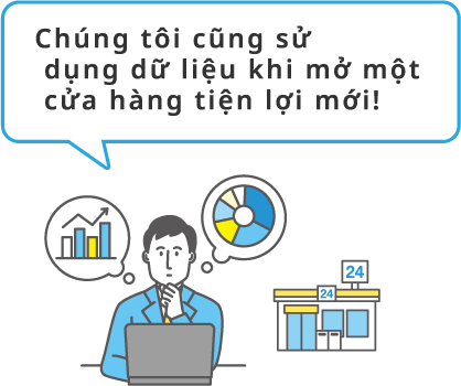 Chúng tôi cũng sử dụng dữ liệu khi mở một cửa hàng tiện lợi mới!