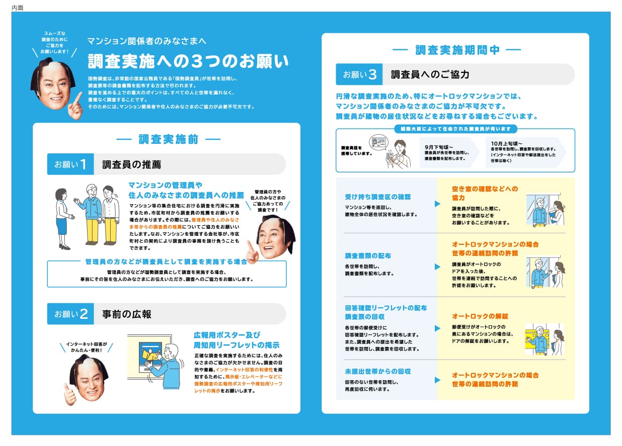 マンション関係者のみなさま向け国勢調査パンフレット画像（内面）